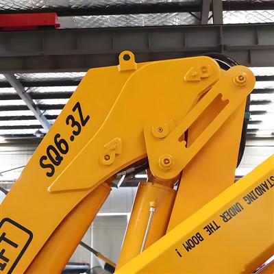 6.3 Ton Tryc Hydrolig Crane Mounted: Braich Plygu Symudol Atebion Knuckle Boom